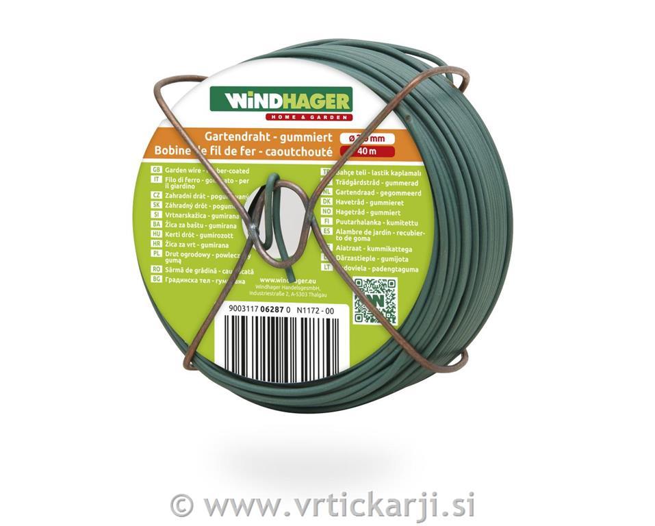 Windhager Vrtna žica, gumirana, zelena, 2 mm/ 40m
