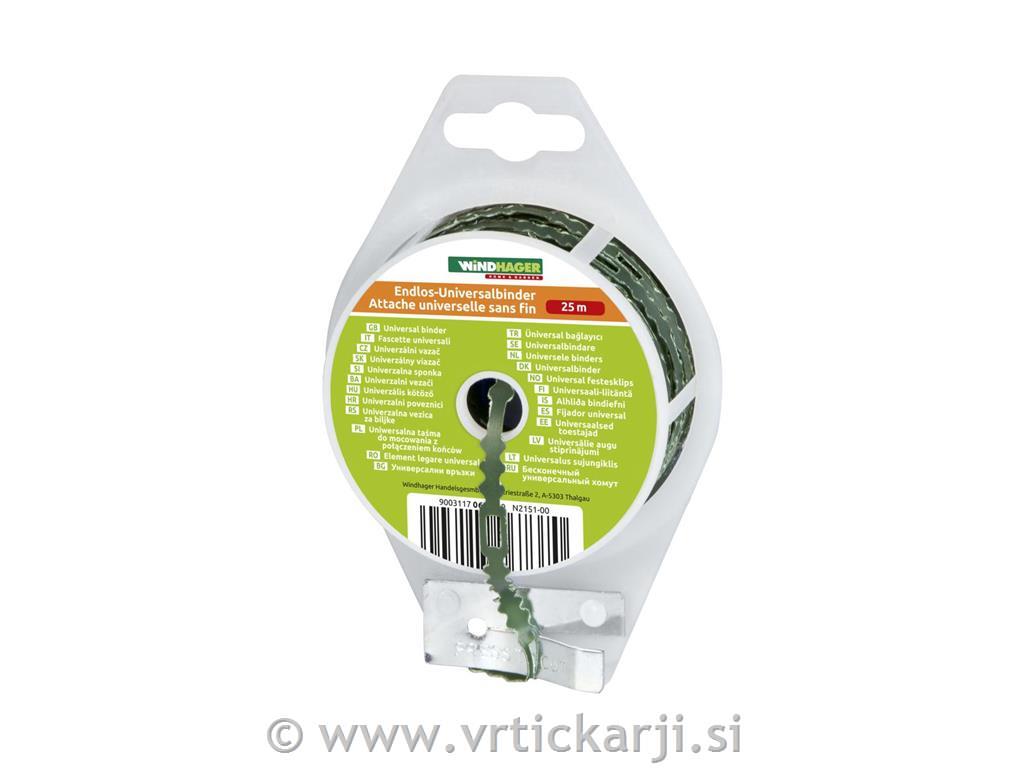Windhager Plastične vezice,25m, perforirane,zelena