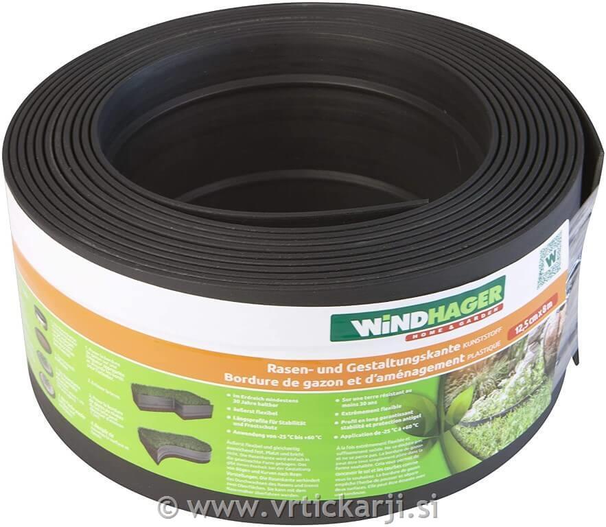  Vrtna obroba, pvc, 8 m x 12,5 cm, guma