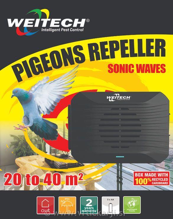 Weitech Zvočni odganjalec golobov Sonic 20-40 m2