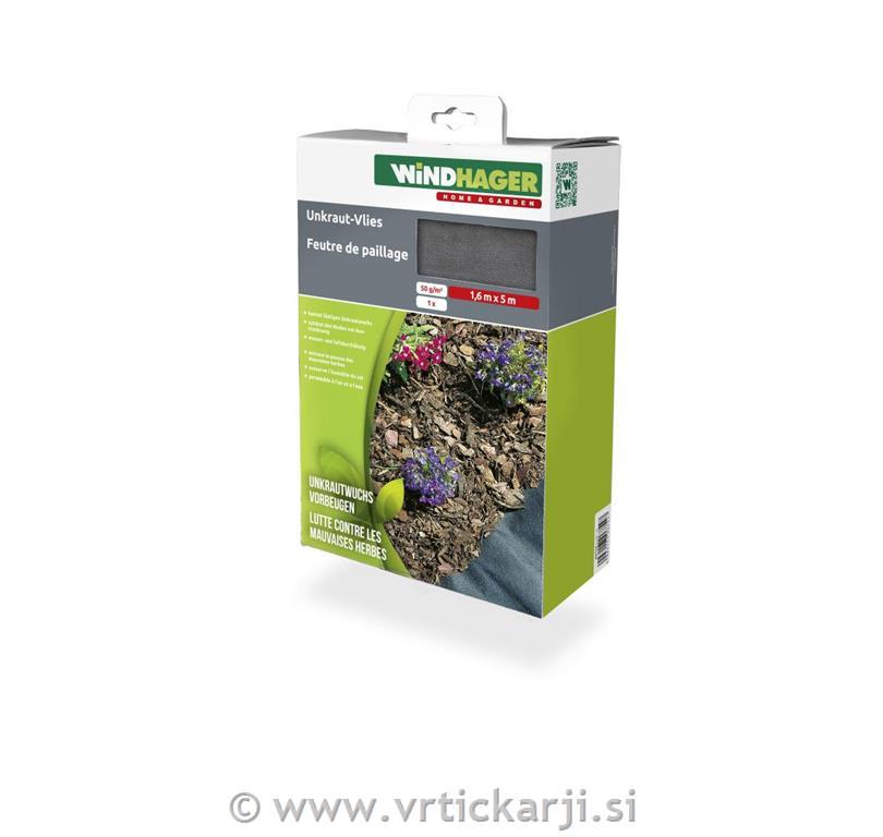 Windhager Koprena proti plevelu, 5x1,6 m, 50 g/m2