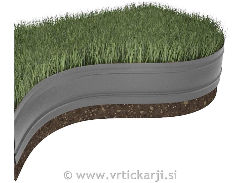  Vrtna obroba, pvc, 8 m x 12,5 cm, guma